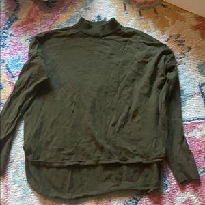 Madewell Olive Green Mock Neck Long Sleeve
